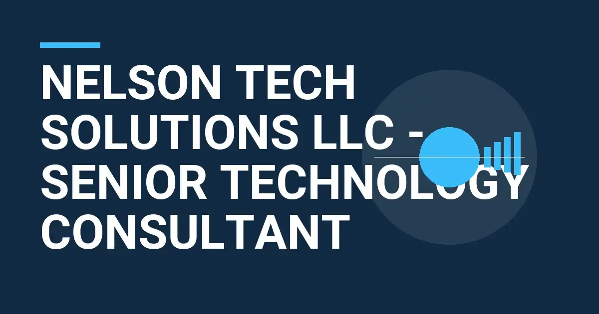 Nelson Tech Solutions LLC - Senior Technology Consultant